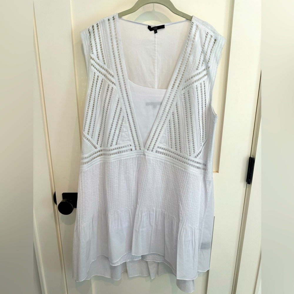 Tibi white eyelet cotton dress NEW